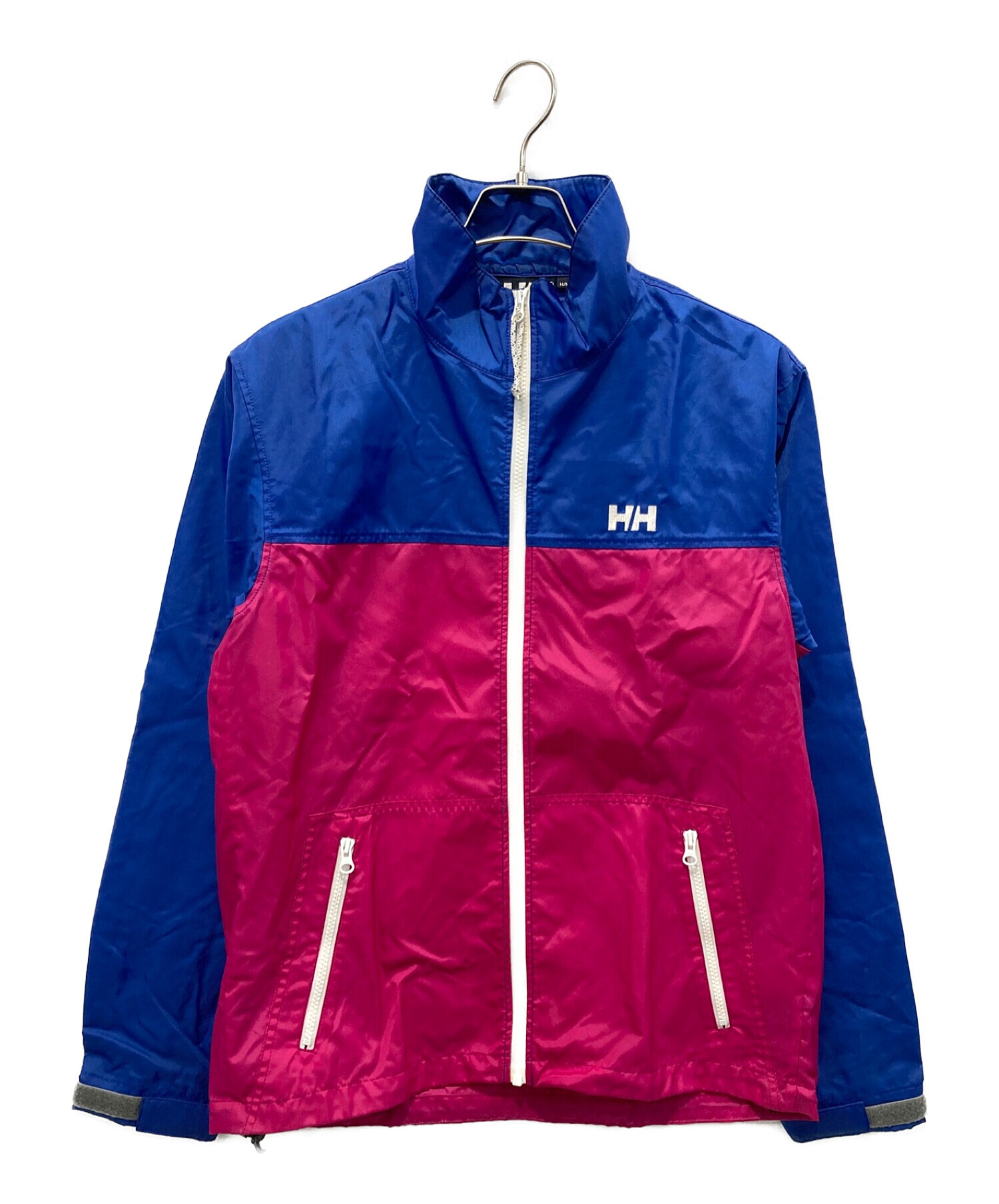 HELLY HANSEN (ヘリーハンセン) ナイロンジャケット ブルー×ピンク サイズ:M