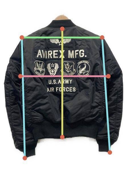 中古・古着通販】AVIREX (アヴィレックス) MA-1 WITH PATCHES JACKET