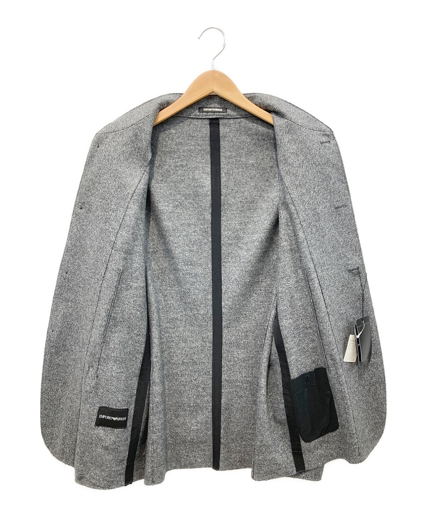 EMPORIO ARMANI (エンポリオアルマーニ) ウールジャケット グレー サイズ:50 未使用品