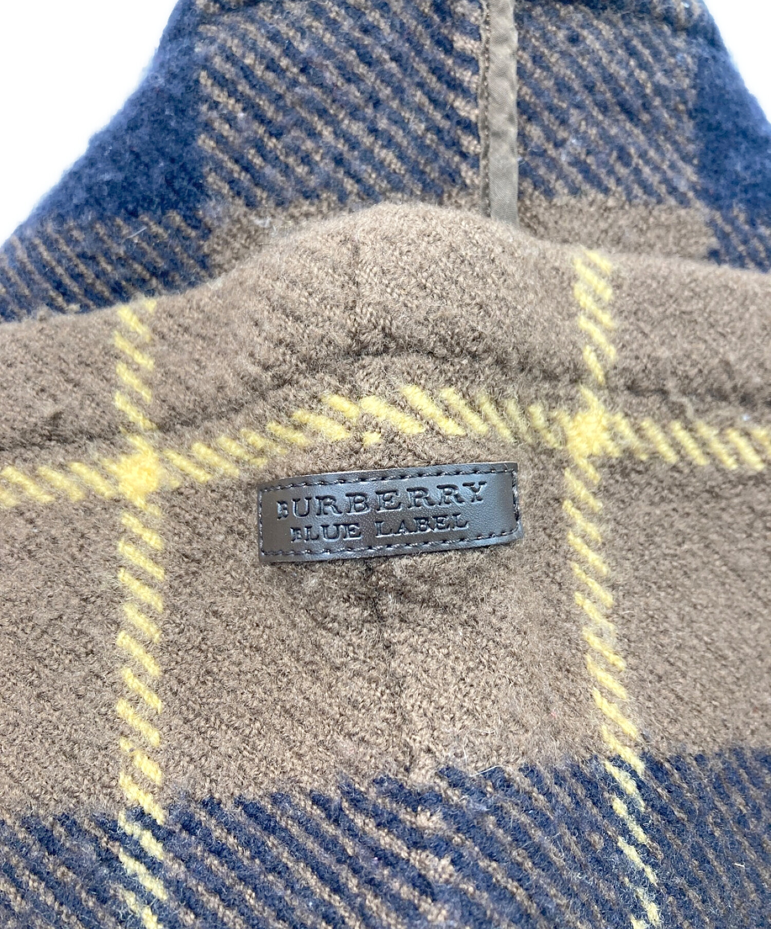 BURBERRY BLUE LABEL (バーバリーブルーレーベル) フードストール ブラウン サイズ:38