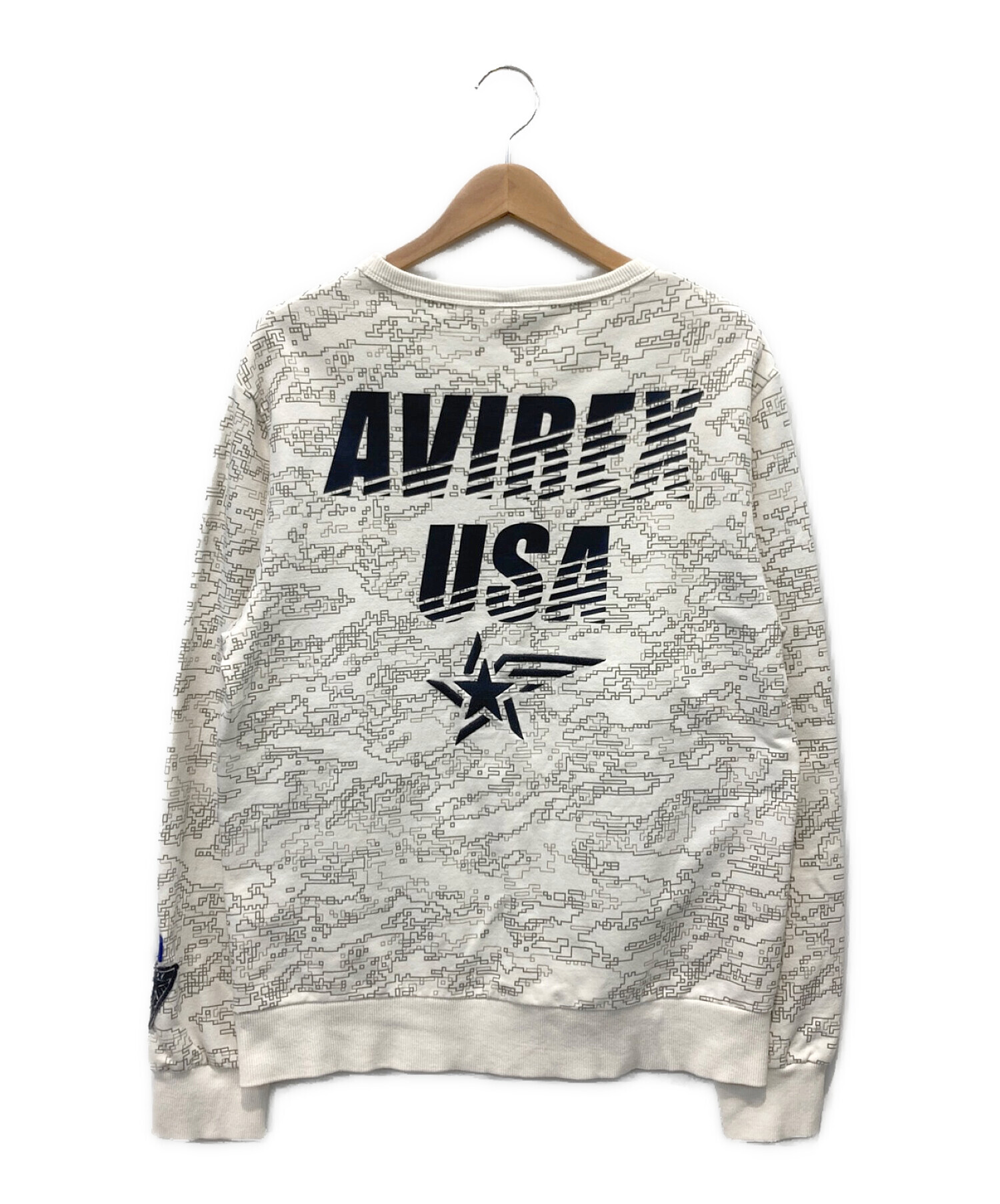 AVIREX (アヴィレックス) STREET GEAR TRACK GAZETTE SWEAT ホワイト サイズ:M