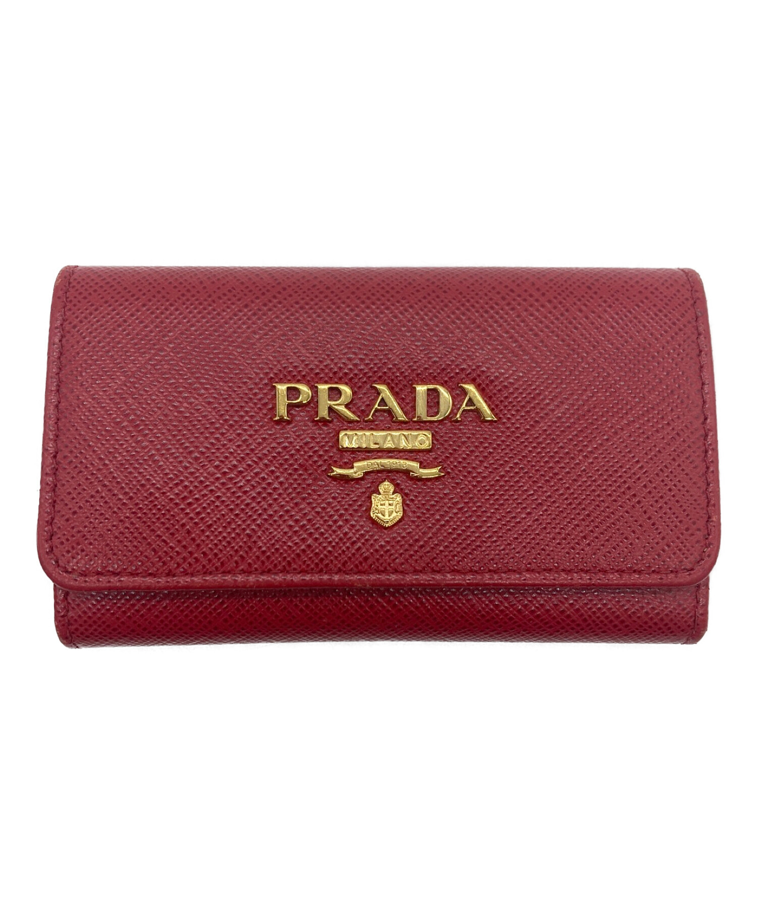 PRADA (プラダ) 4連キーケース サフィアーノメタル レッド