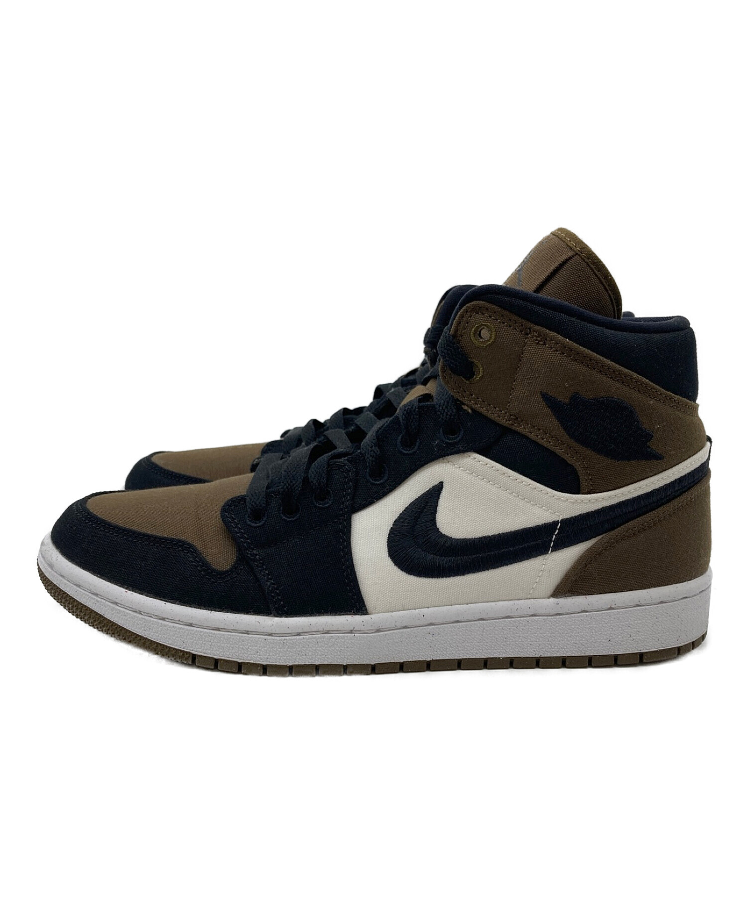 NIKE (ナイキ) WMNS AIR JORDAN 1 MID SE OLIVE TOE オリーブ×ブラック サイズ:US11