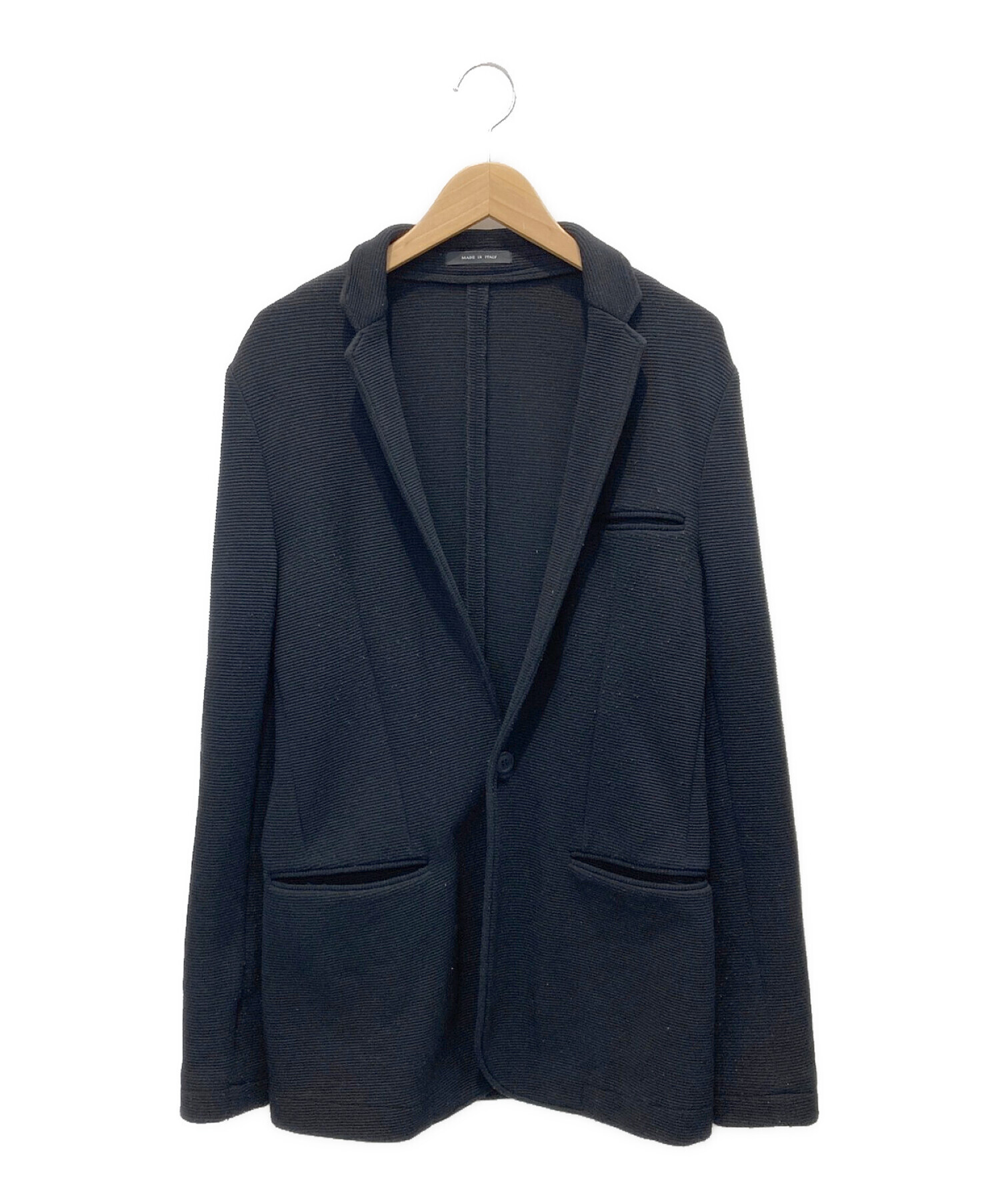 EMPORIO ARMANI (エンポリオアルマーニ) ニットジャケット ブラック サイズ:L