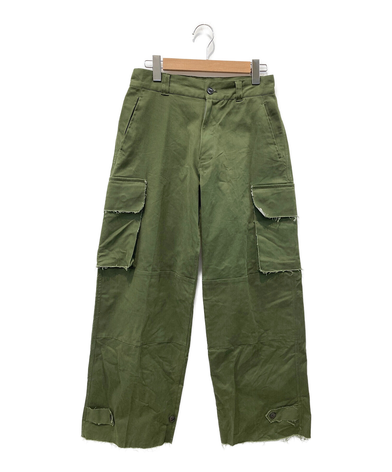 soerte (ソエルテ) Wide straight military pants オリーブ サイズ:2
