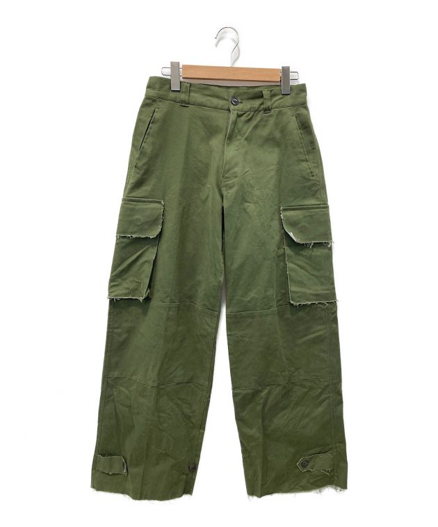 中古・古着通販】soerte (ソエルテ) Wide straight military pants オリーブ サイズ:2｜ブランド・古着通販  トレファク公式【TREFAC FASHION】スマホサイト