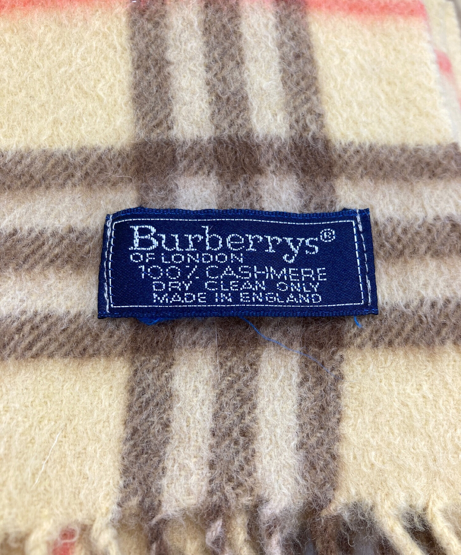 Burberry's (バーバリーズ) カシミヤマフラー イエロー×ブラウン