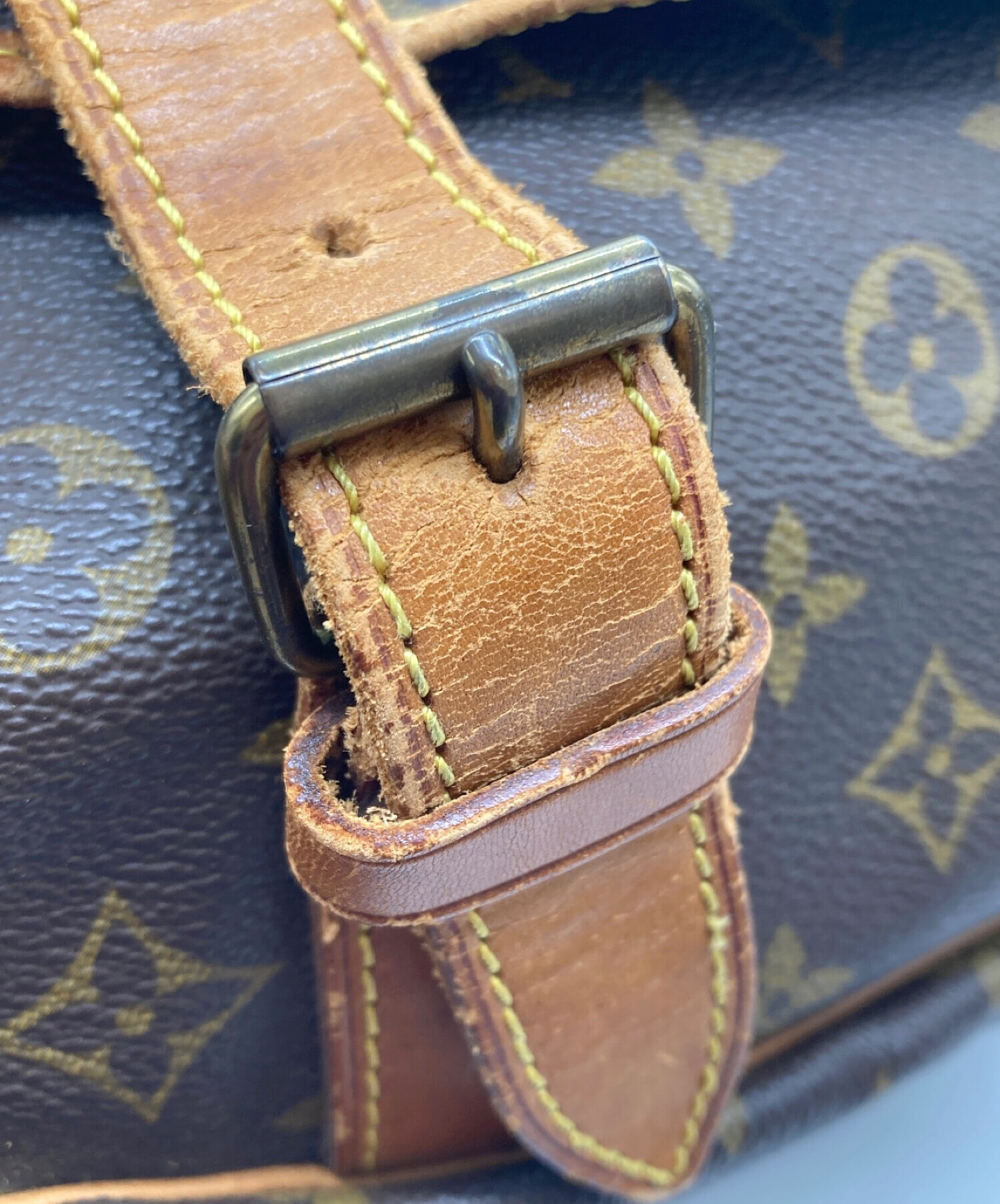 LOUIS VUITTON モノグラム レザーベルト ビンテージ - 小物