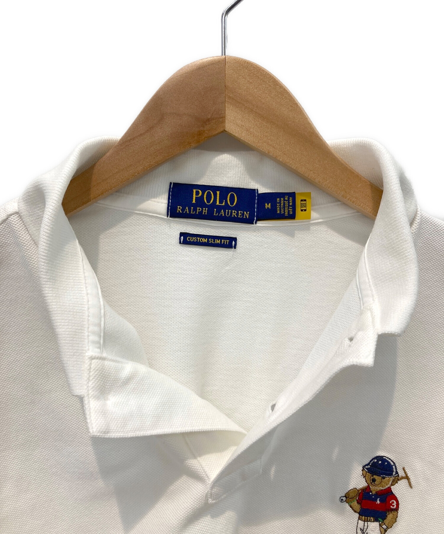 POLO RALPH LAUREN (ポロ・ラルフローレン) ポロベアポロシャツ ホワイト サイズ:M