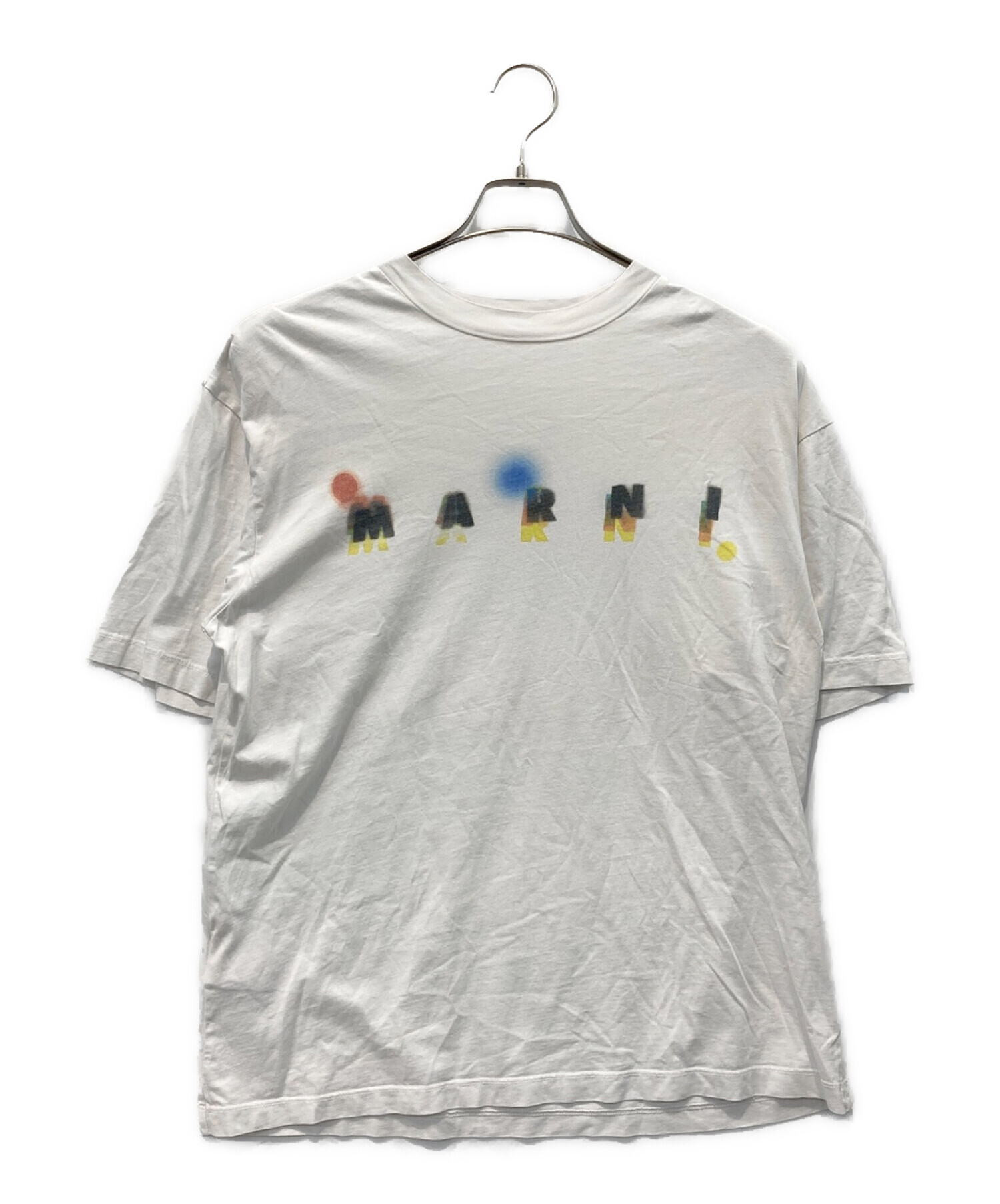 中古・古着通販】MARNI (マルニ) ロゴプリントTシャツ ホワイト サイズ