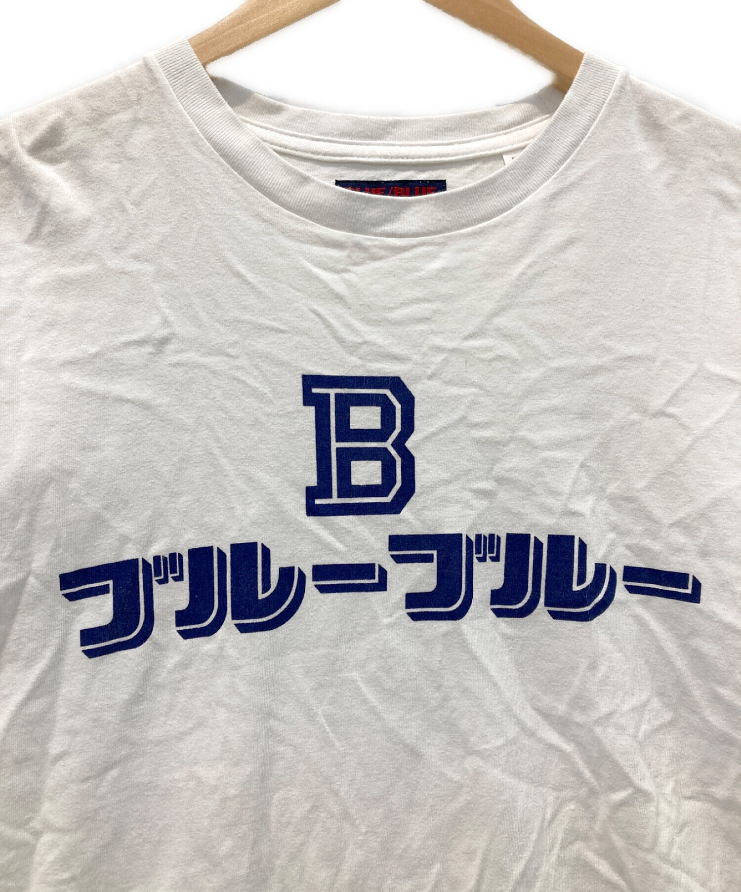 BLUE BLUE (ブルーブルー) カタカナ ブルーブルーTシャツ ホワイト サイズ:3