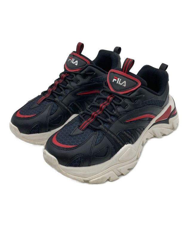 中古・古着通販】FILA (フィラ) エヴァンゲリオン (エヴァンゲリオン) コラボダッドスニーカー ブラック×レッド  サイズ:US7.5｜ブランド・古着通販 トレファク公式【TREFAC FASHION】スマホサイト