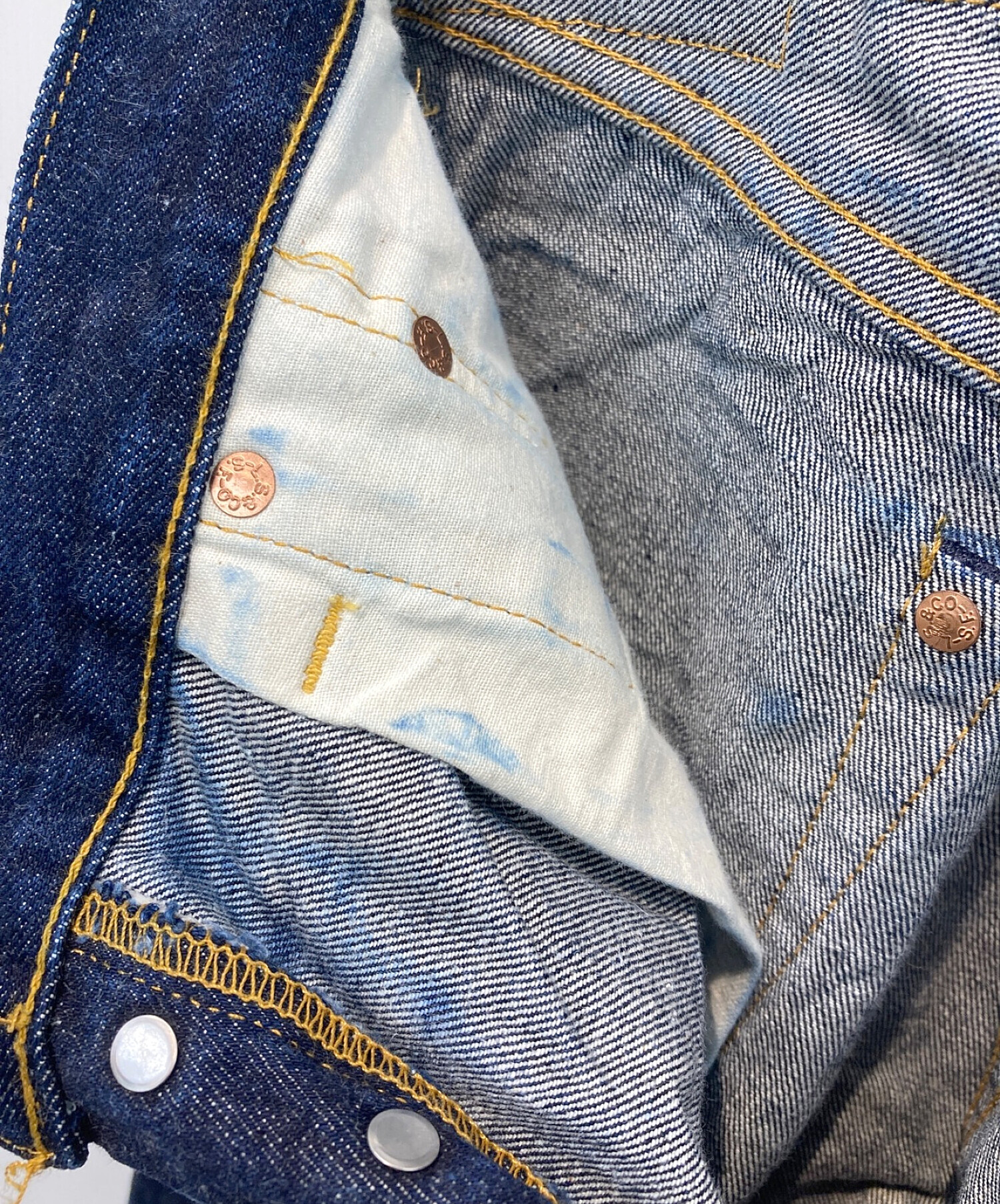 中古・古着通販】LEVI'S (リーバイス) 201XXデニムパンツ ネイビー