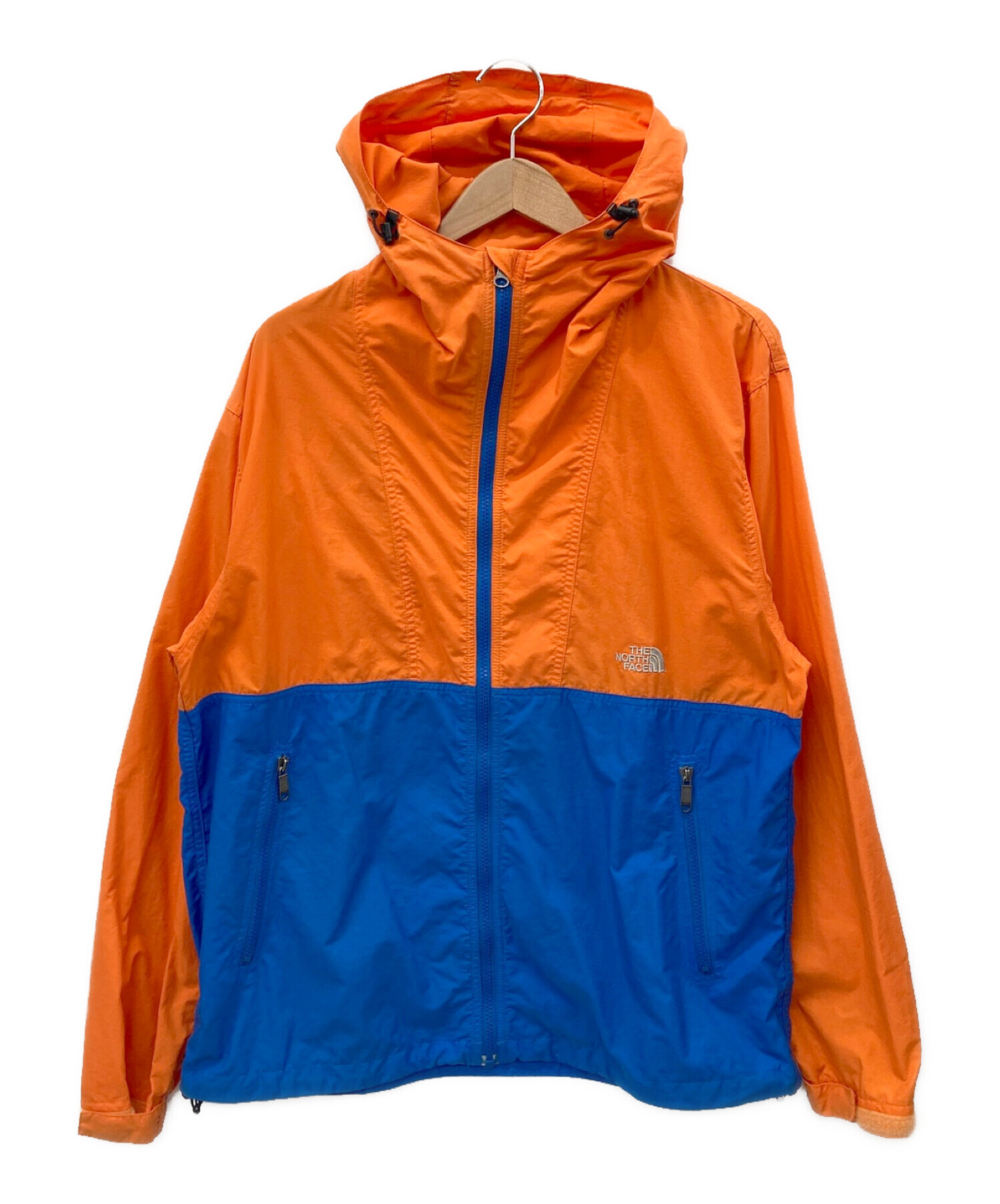 THE NORTH FACE (ザ ノース フェイス) コンパクトジャケット ブルー×オレンジ サイズ:L