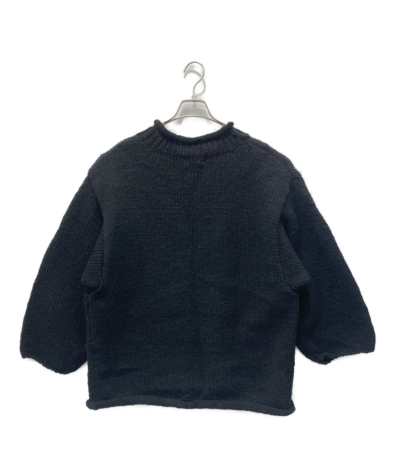 Mcmachan Woolen (マクマーンウーレン) Niche. (ニッチ) ロールネックフラワーニット ブラック サイズ:表記無