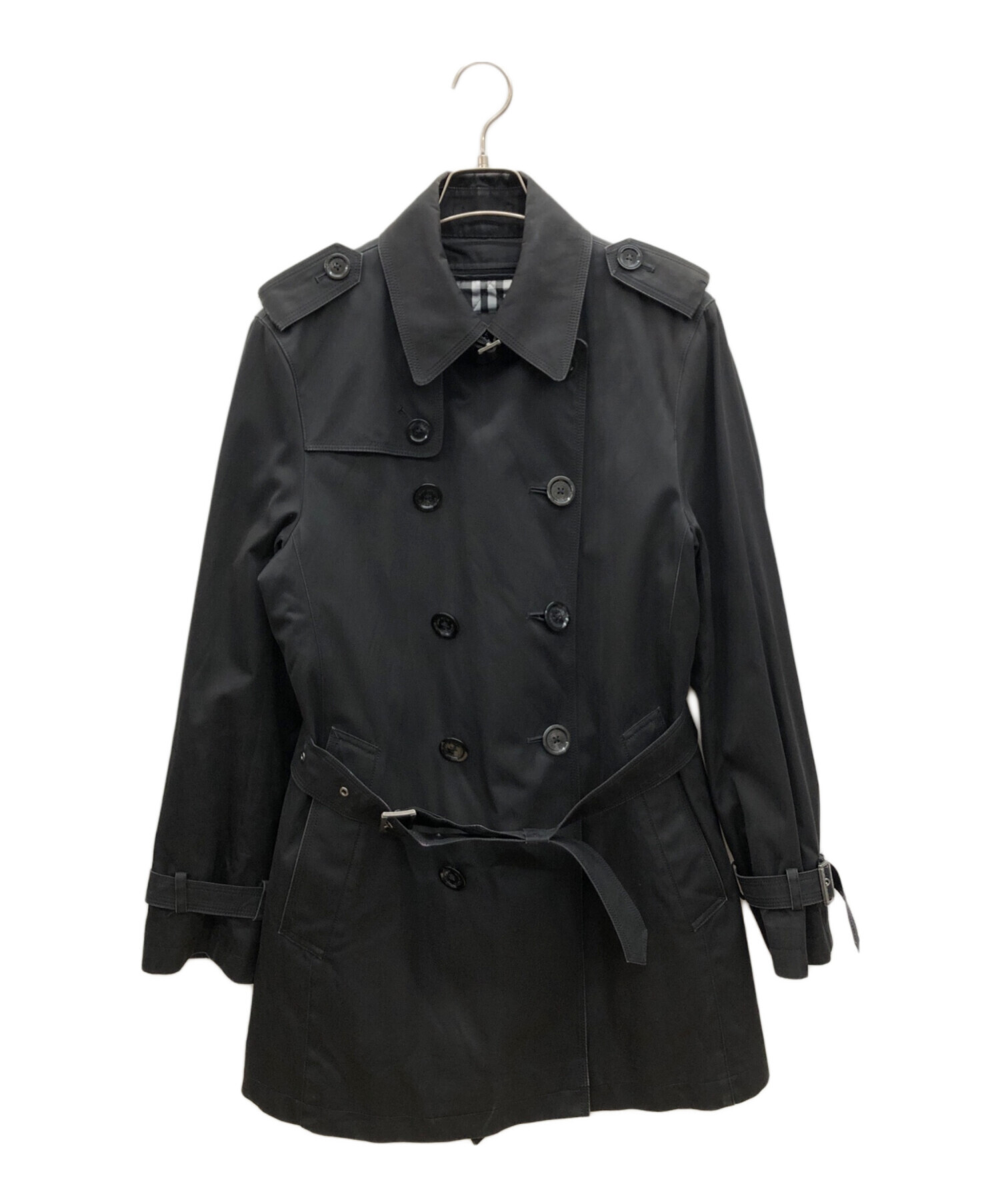 BURBERRY BLACK LABEL (バーバリーブラックレーベル) BURBERRY BLACK LABEL ライナー付トレンチコート ブラック  サイズ:S