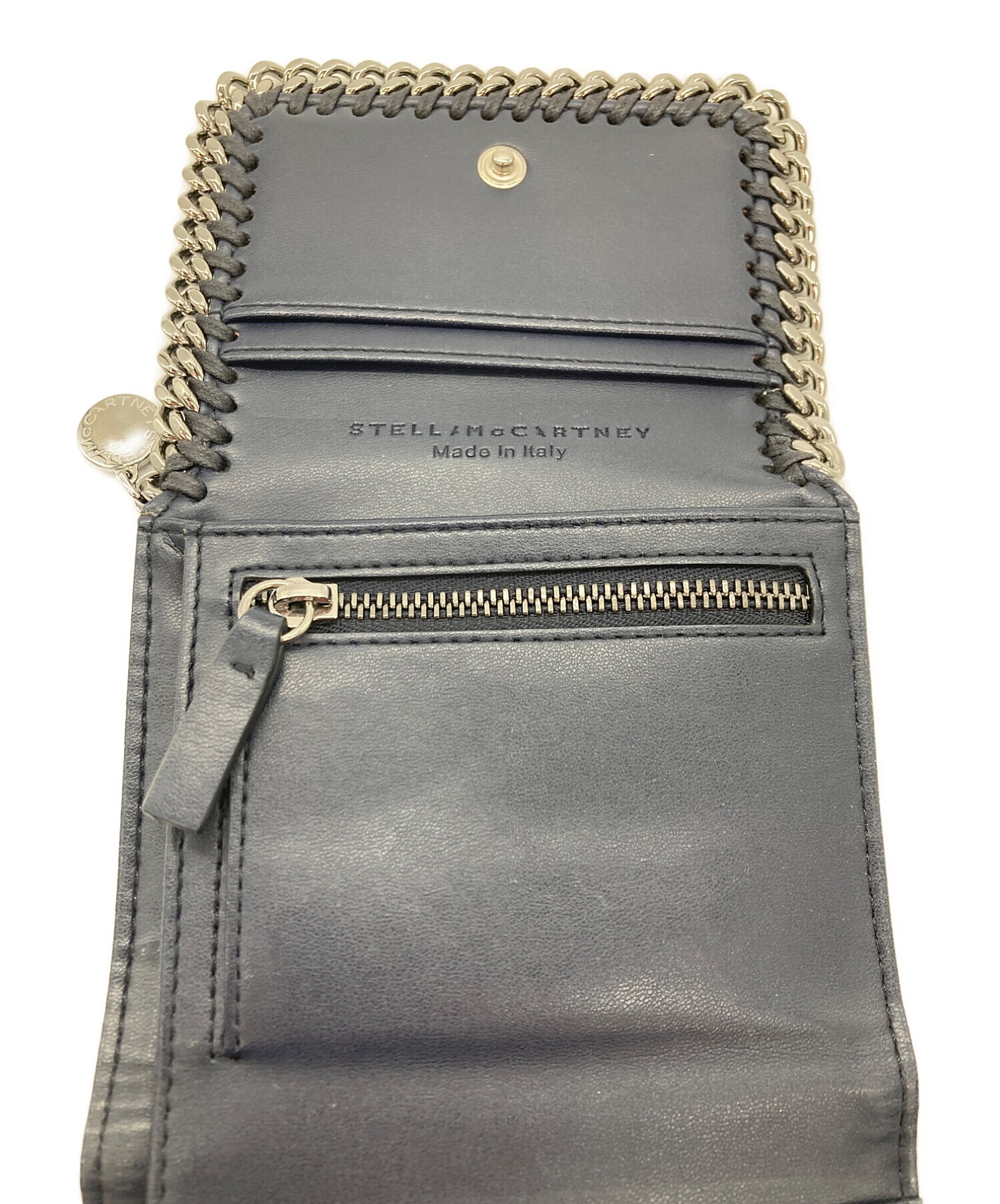 STELLA McCARTNEY (ステラマッカートニー) SMALL FLAP WALLET FALABELLA ネイビー