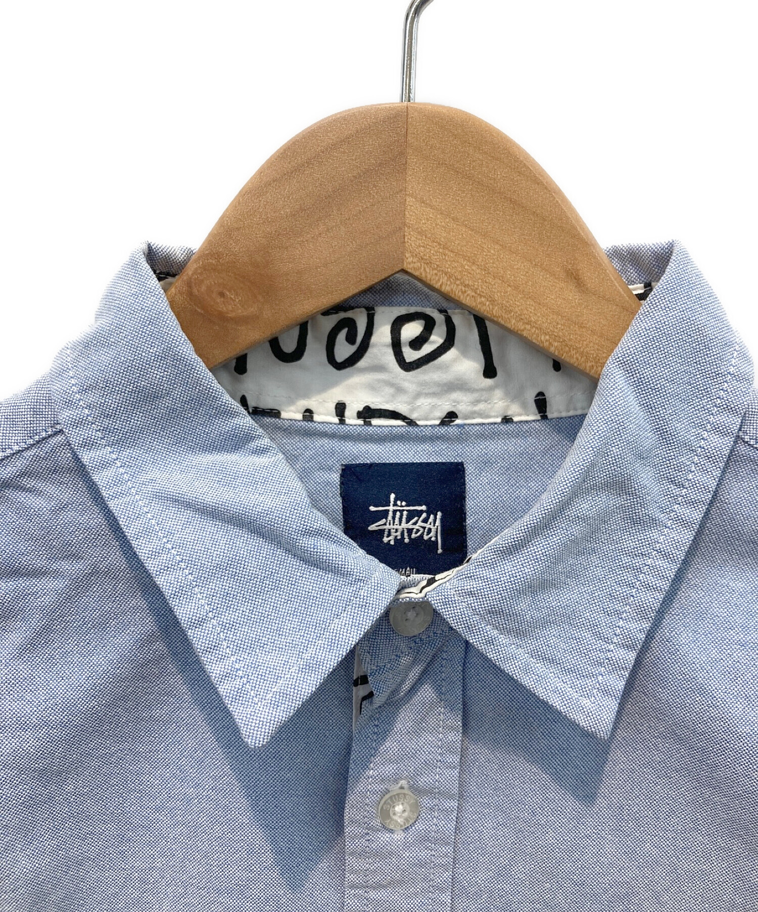 中古・古着通販】stussy (ステューシー) 長袖シャツ ブルー サイズ:S