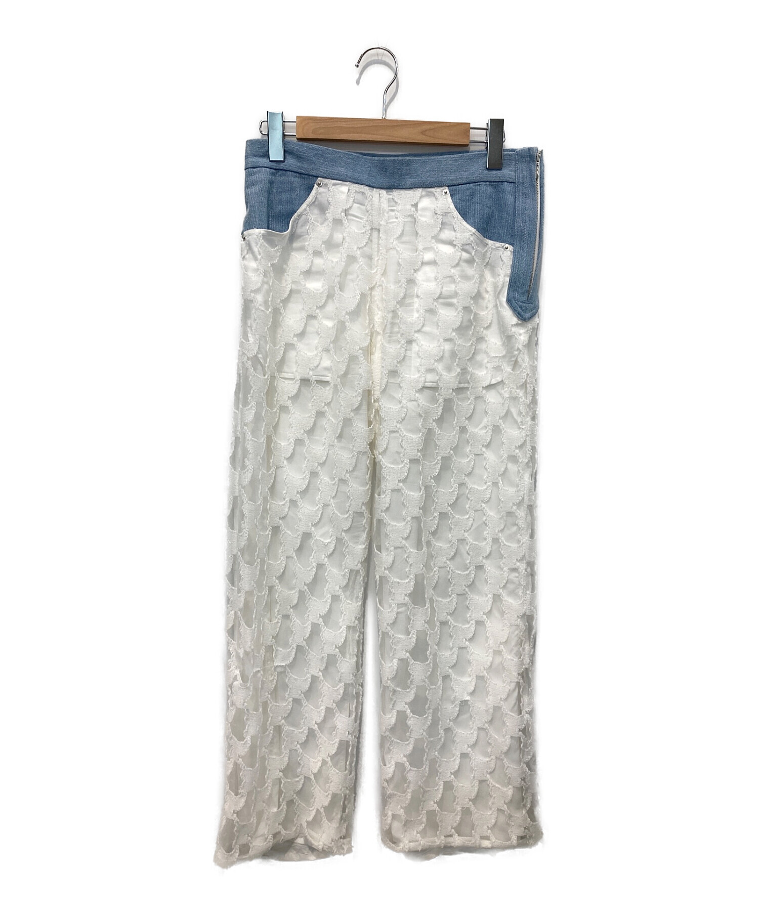 中古・古着通販】masu (エムエーエスユー) ANGEL LACE JEANS ホワイト