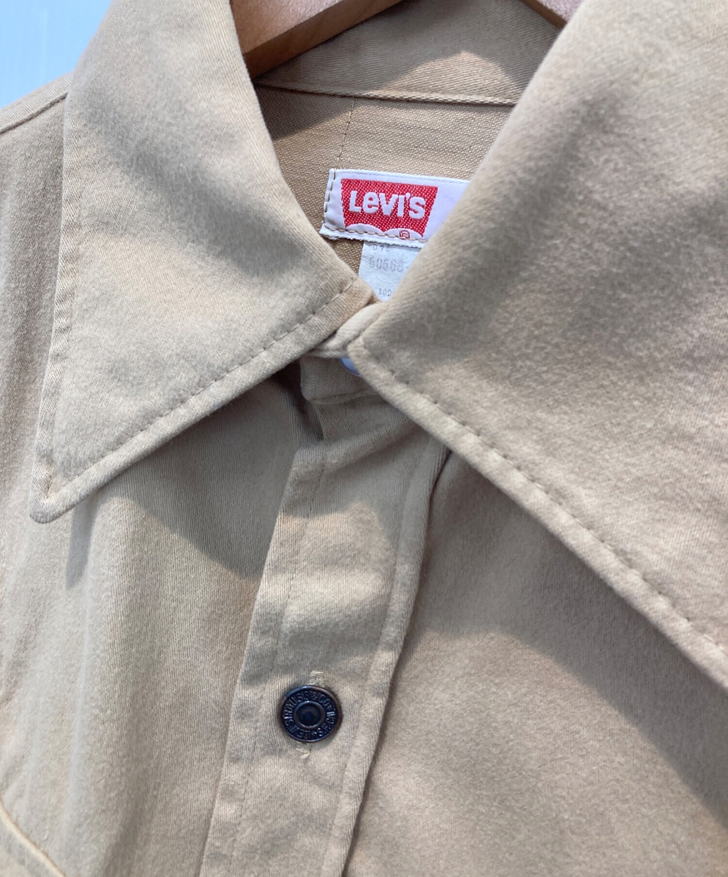 中古・古着通販】LEVI'S (リーバイス) ワークシャツ ベージュ サイズ:M 