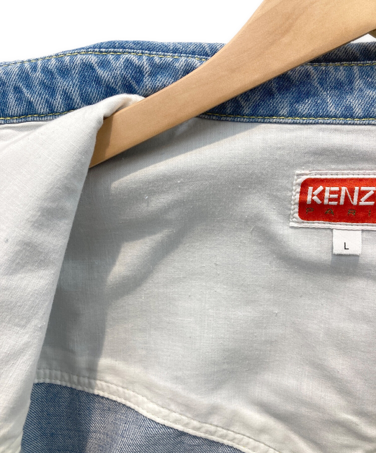 中古・古着通販】KENZO (ケンゾー) デニムウエスタンシャツ ブルー