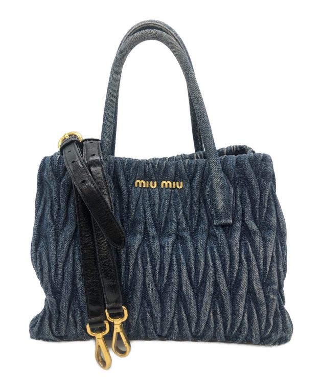 中古・古着通販】MIU MIU (ミュウミュウ) 2WAYデニムバッグ マテラッセ ブルー｜ブランド・古着通販 トレファク公式【TREFAC  FASHION】スマホサイト