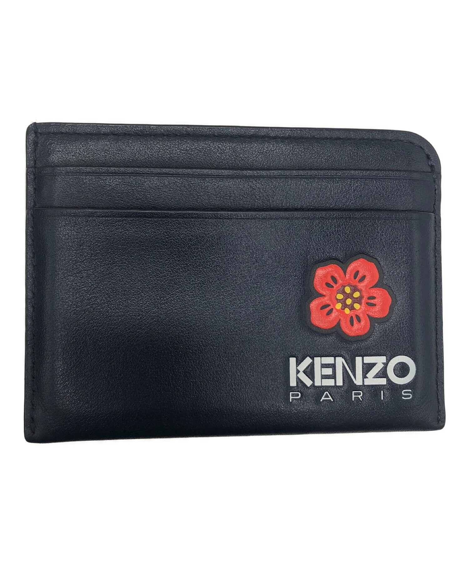 KENZO (ケンゾー) レザーカードケース ネイビー