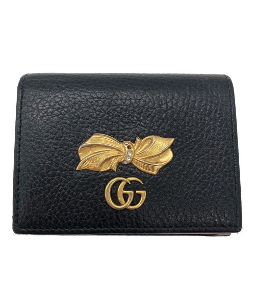 中古・古着通販】GUCCI (グッチ) リボンコンパクトウォレット GG