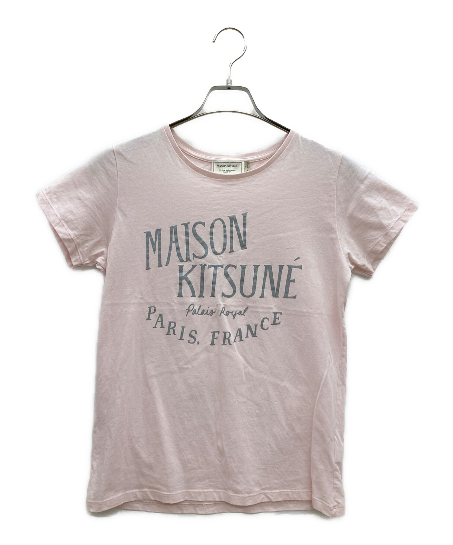 中古・古着通販】MAISON KITSUNE (メゾンキツネ) ロゴプリントTシャツ ピンク サイズ:S｜ブランド・古着通販  トレファク公式【TREFAC FASHION】スマホサイト