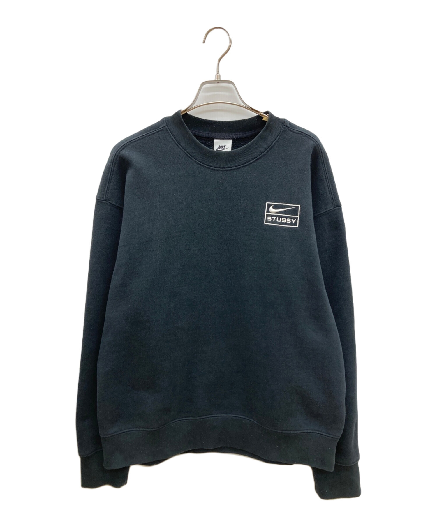 NIKE (ナイキ) stussy (ステューシー) Wash Crew Fleece ブラック サイズ:M