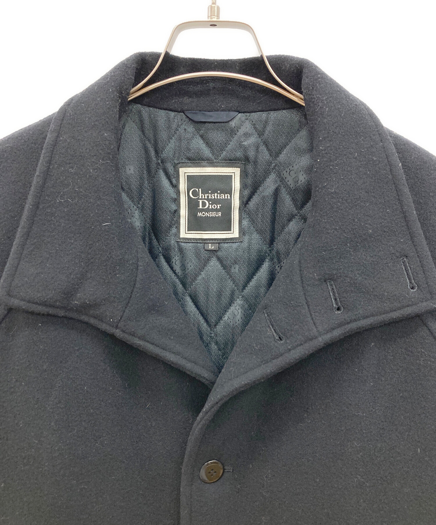 中古・古着通販】Christian Dior MONSIEUR (クリスチャンディオールムッシュ) ウールコート ブラック サイズ:L｜ブランド・古着通販  トレファク公式【TREFAC FASHION】スマホサイト