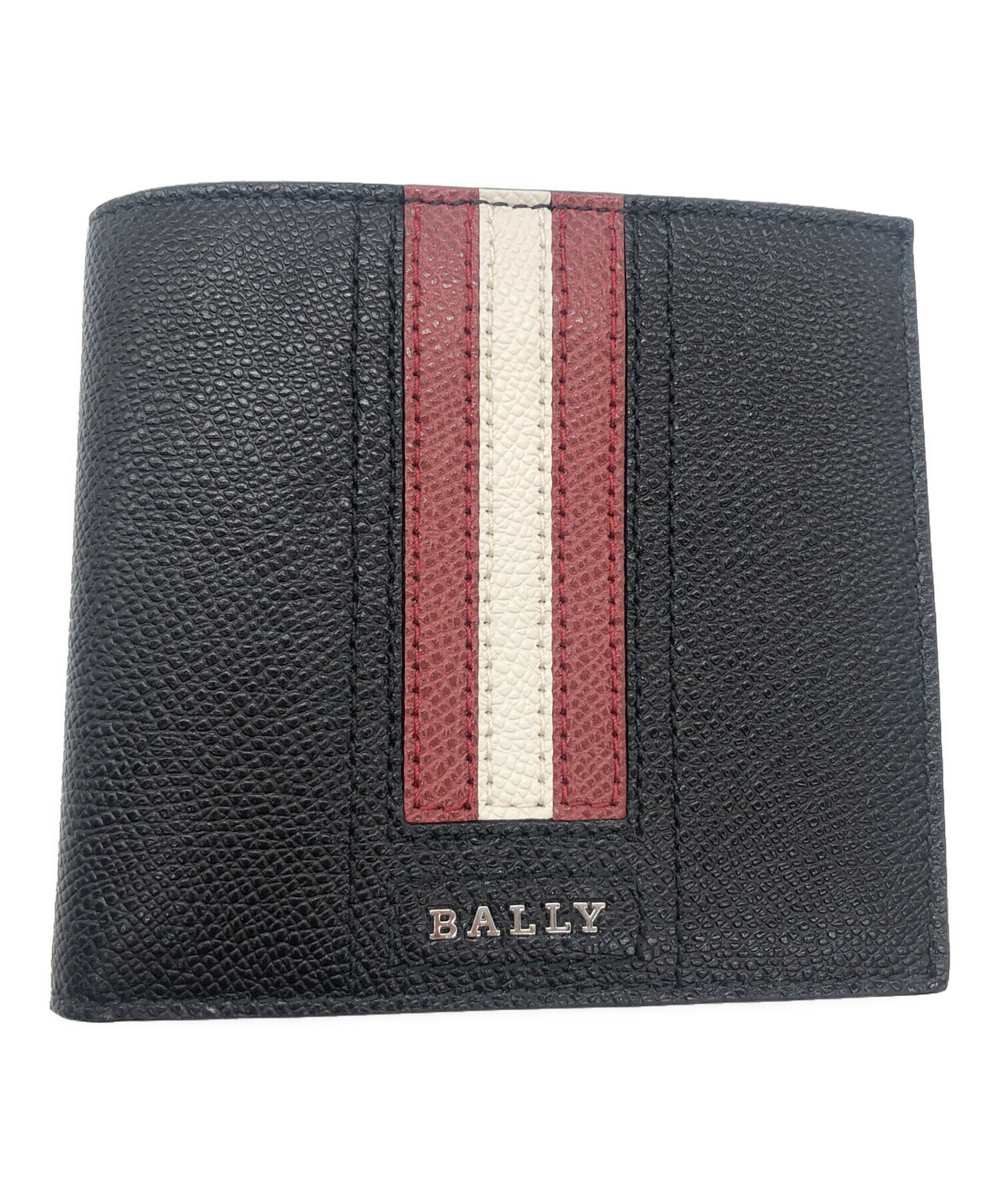 BALLY (バリー) 2つ折り財布 ブラック×レッド