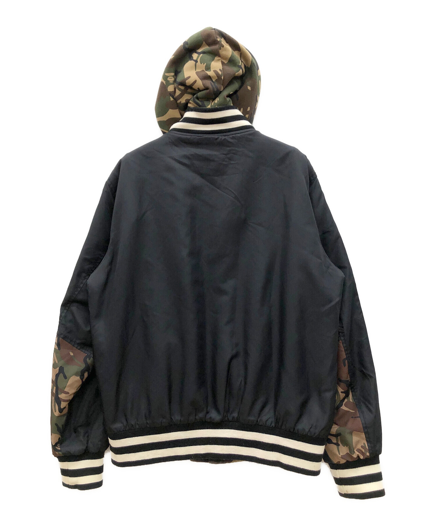 中古・古着通販】Aape BY A BATHING APE (エーエイプ バイ アベイシングエイプ) リバーシブルブルゾン ブラック×カーキ  サイズ:L｜ブランド・古着通販 トレファク公式【TREFAC FASHION】スマホサイト