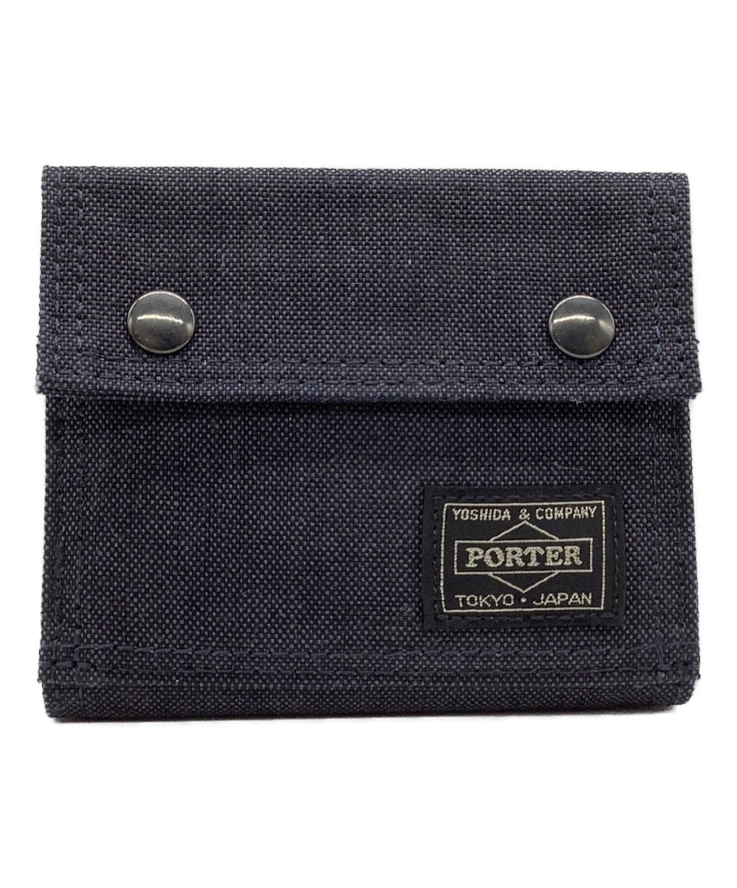 中古・古着通販】PORTER (ポーター) 2つ折り財布 ネイビー｜ブランド