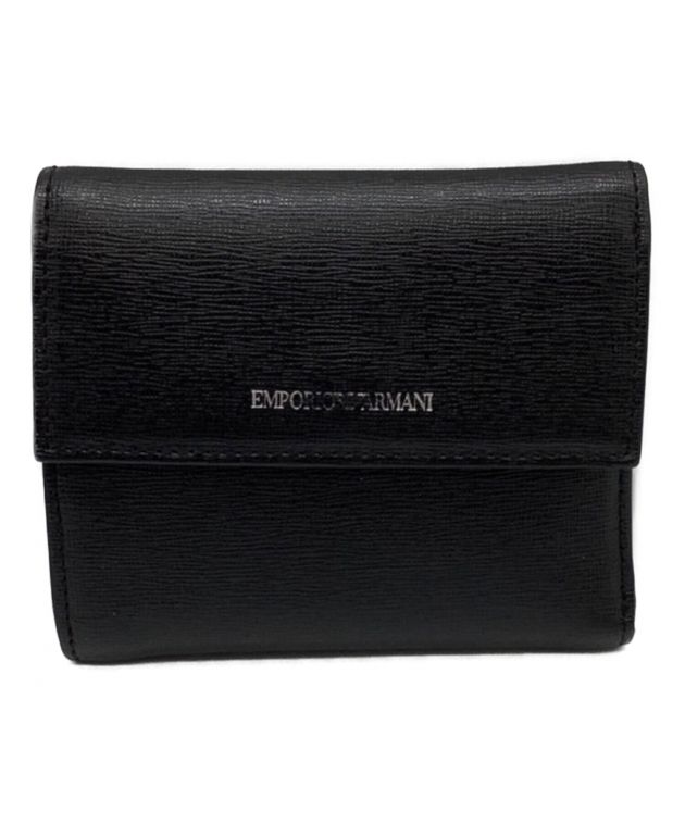 中古・古着通販】EMPORIO ARMANI (エンポリオアルマーニ) 3つ折り財布 ブラック｜ブランド・古着通販 トレファク公式【TREFAC  FASHION】スマホサイト