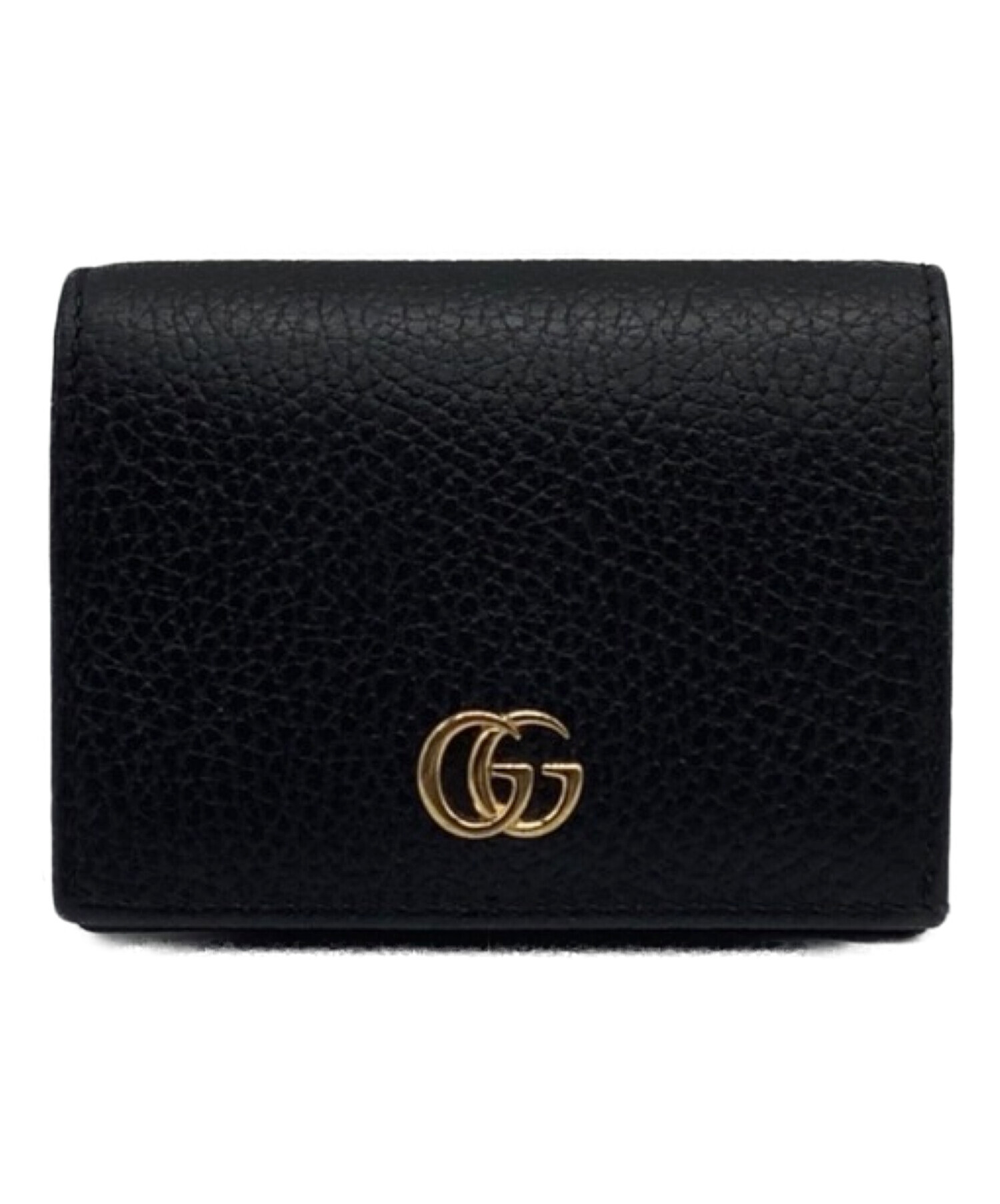 中古・古着通販】GUCCI (グッチ) 2つ折り財布 ブラック｜ブランド