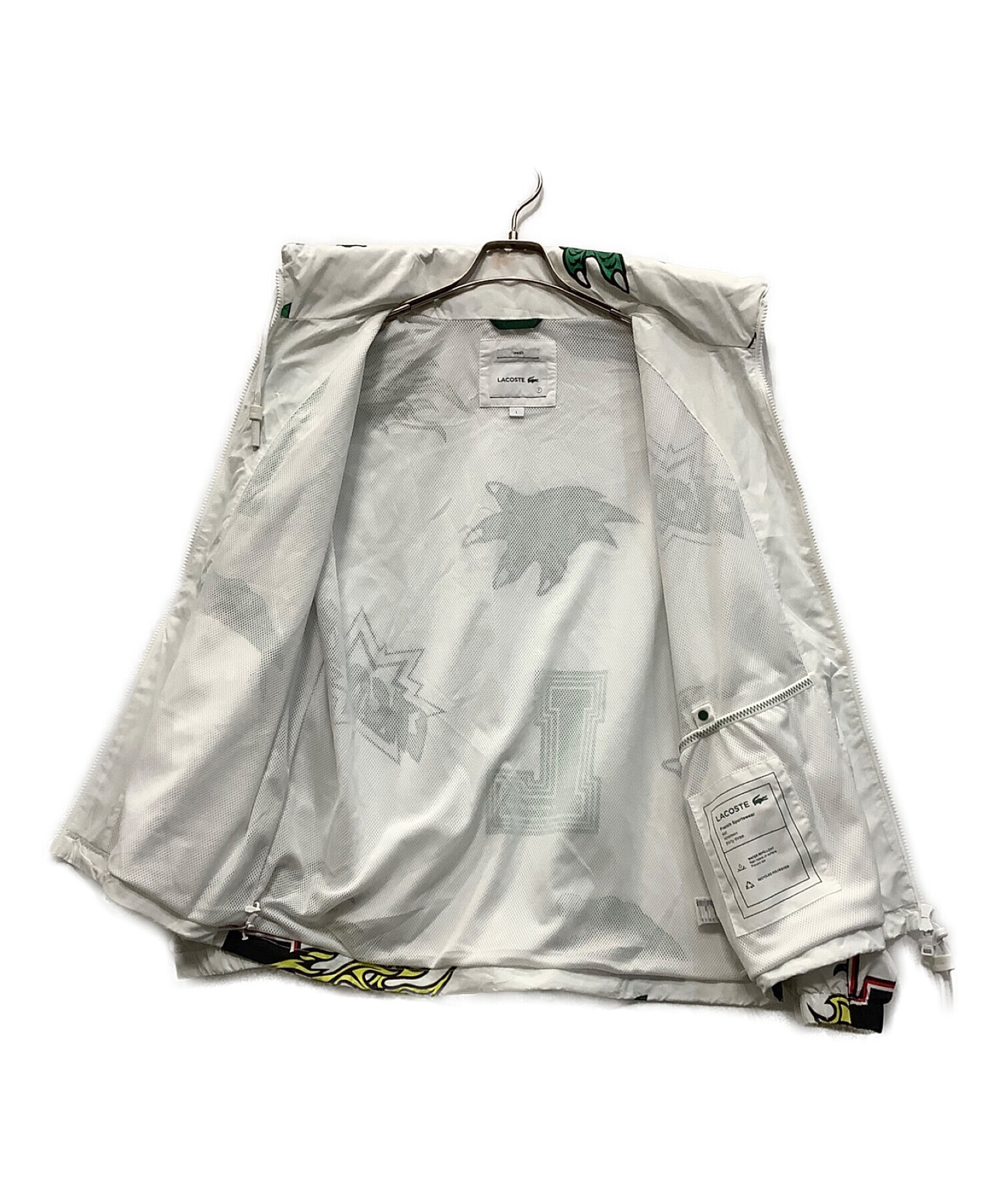 LACOSTE (ラコステ) コミックグラフィックプリントトラックジャケット ホワイト サイズ:FREE