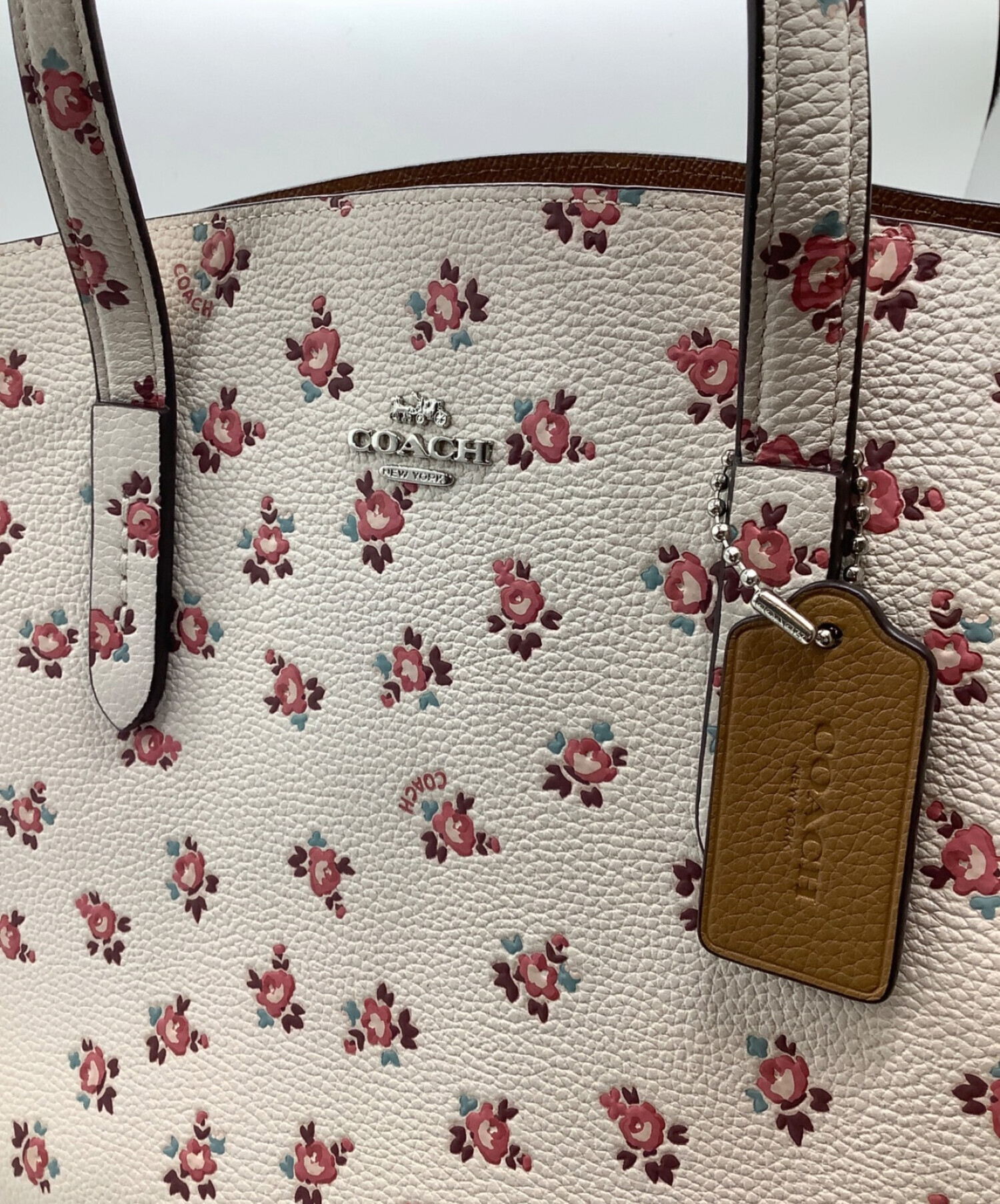 中古・古着通販】COACH (コーチ) 2WAYバッグ アイボリー×ピンク ...