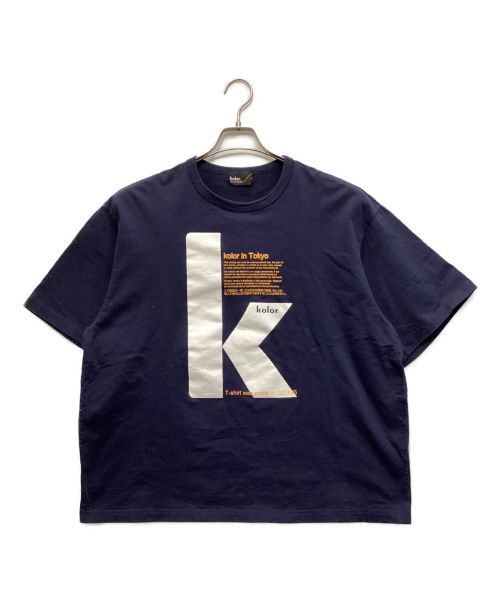 【中古・古着通販】KOLOR (カラー) Tシャツ ネイビー サイズ:XL ...