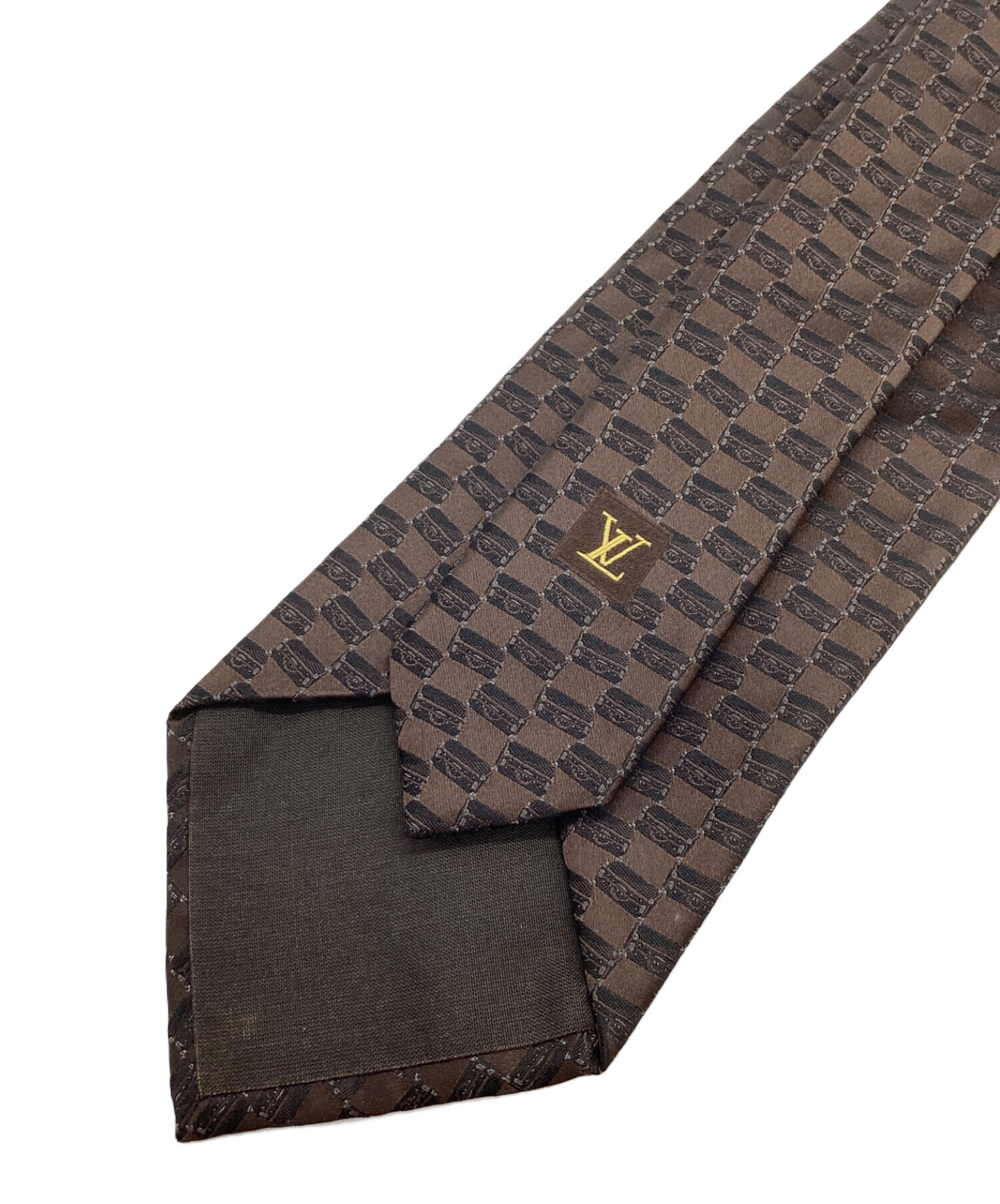 中古・古着通販】LOUIS VUITTON (ルイ ヴィトン) ネクタイ ブラウン ...