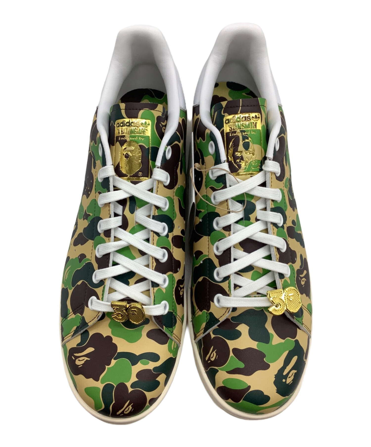 中古・古着通販】adidas×A BATHING APE (アディダス×アベイシングエイプ) ローカットスニーカー グリーン サイズ:30cm 未使用品｜ブランド・古着通販  トレファク公式【TREFAC FASHION】スマホサイト