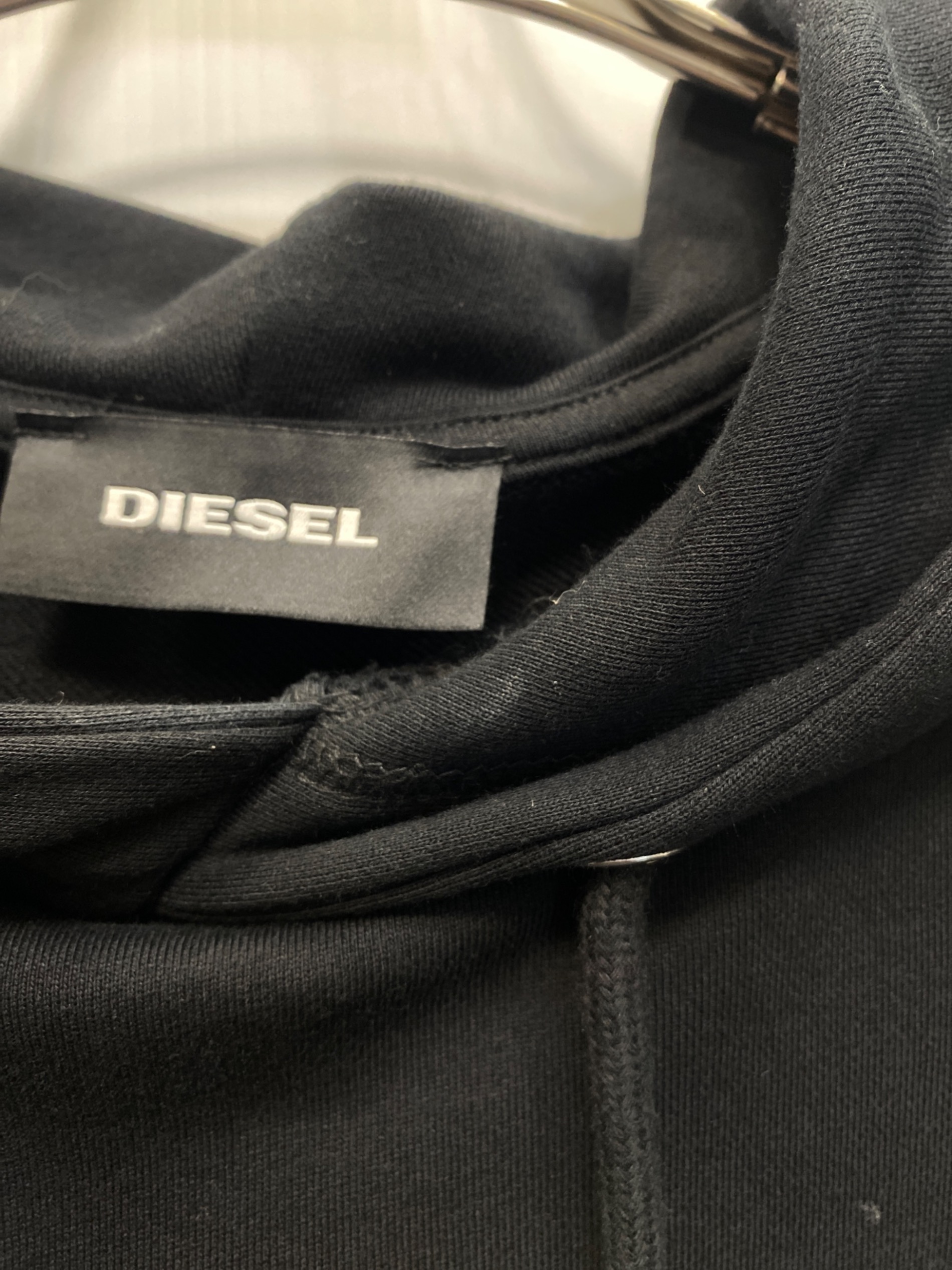 DIESEL (ディーゼル) ビッグロゴパーカー ブラック サイズ:L