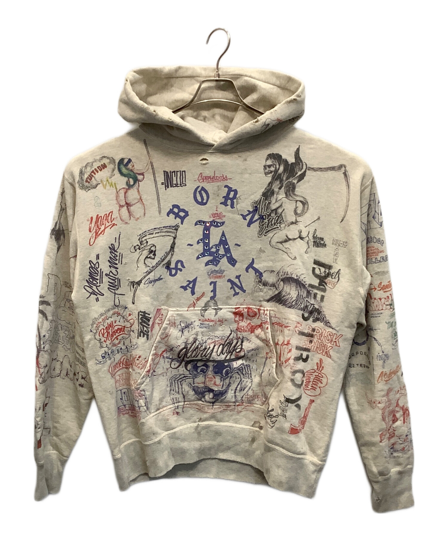 中古・古着通販】SAINT MICHAEL (セントマイケル) BR HOODIE アイボリー サイズ:Ｌ 未使用品｜ブランド・古着通販  トレファク公式【TREFAC FASHION】スマホサイト