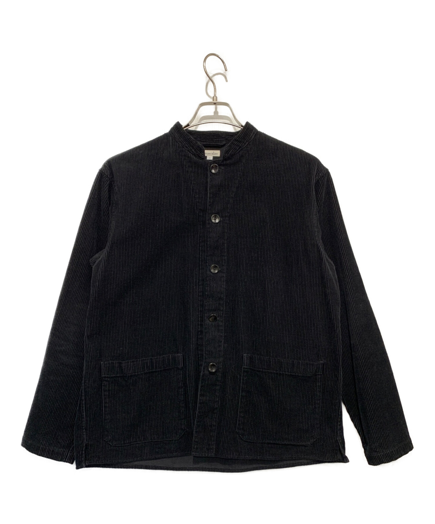 STEVEN ALAN (スティーブンアラン) 8WALE CORDUROY STAND COVERALL ブラック サイズ:S