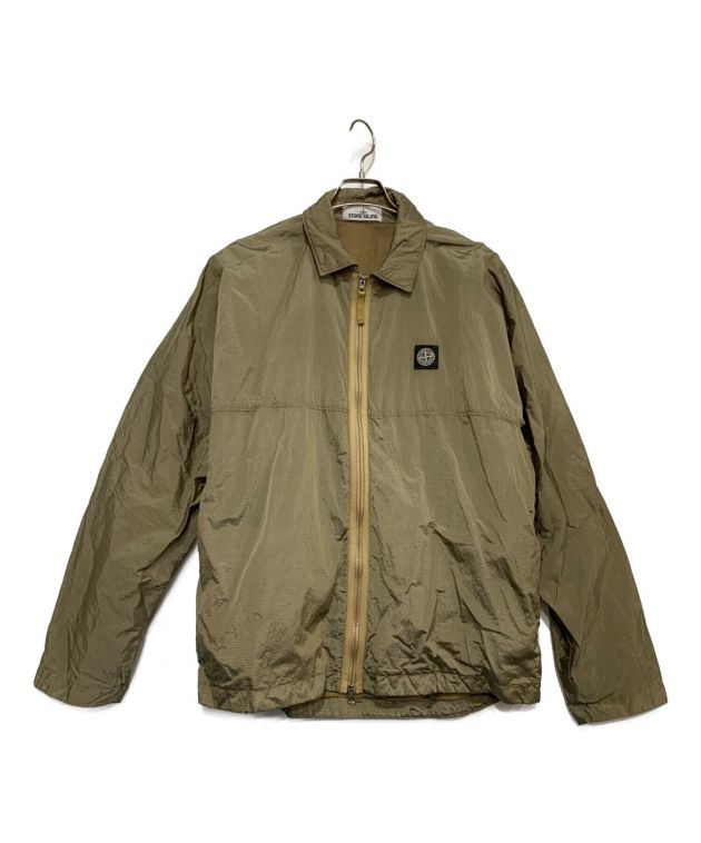 中古・古着通販】STONE ISLAND (ストーンアイランド) ナイロンリップストップジップアップブルゾン カーキ サイズ:L｜ブランド・古着通販  トレファク公式【TREFAC FASHION】スマホサイト