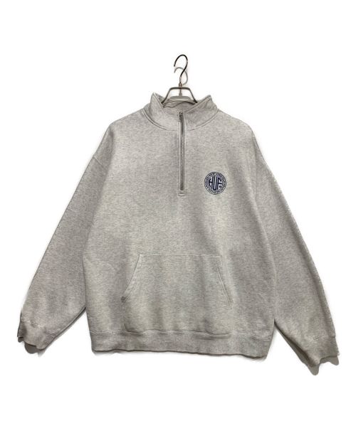 【中古・古着通販】HUF (ハフ) ハーフジップスウェット ホワイト