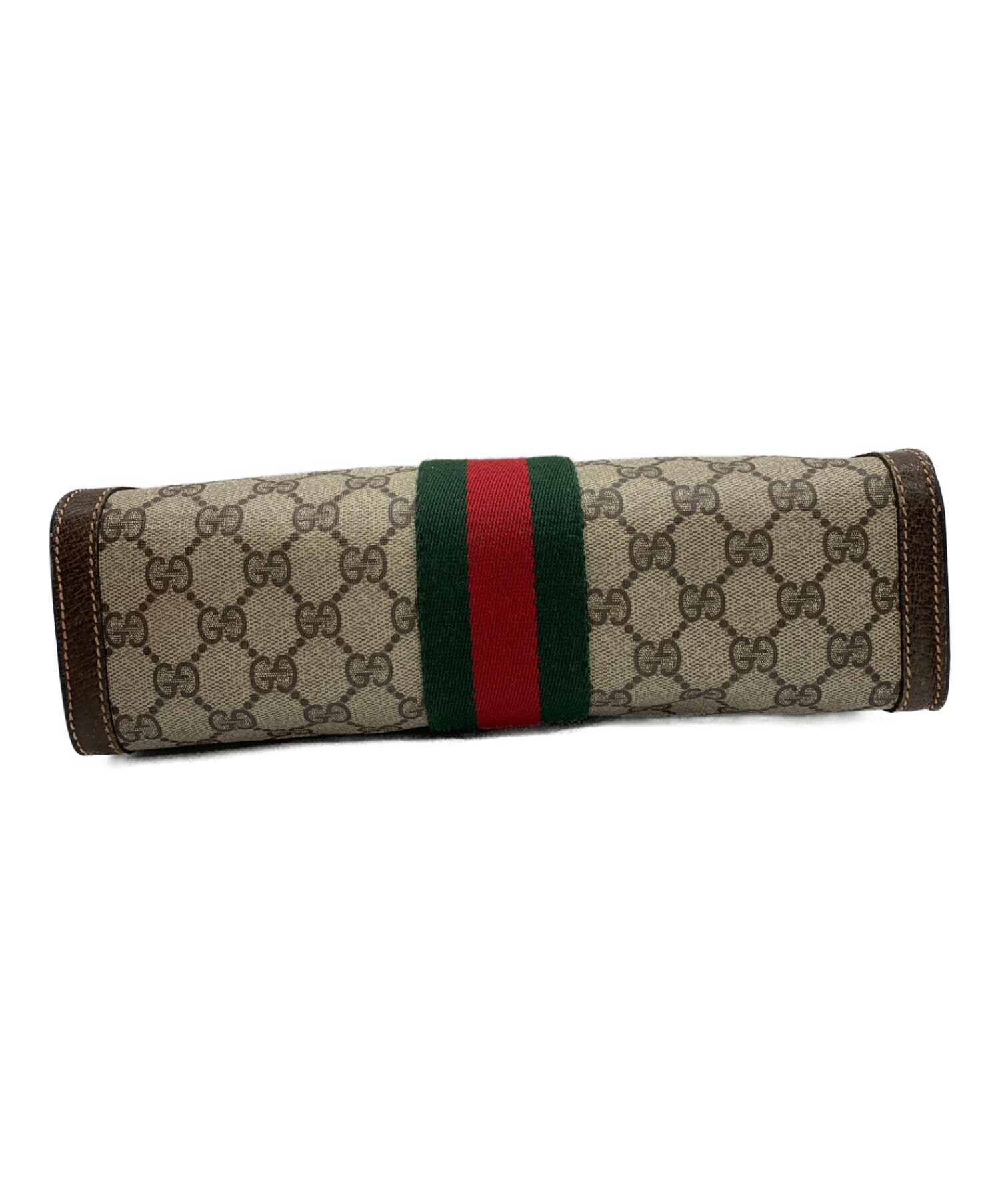 中古・古着通販】GUCCI (グッチ) クラッチバッグ ベージュ×ブラウン 