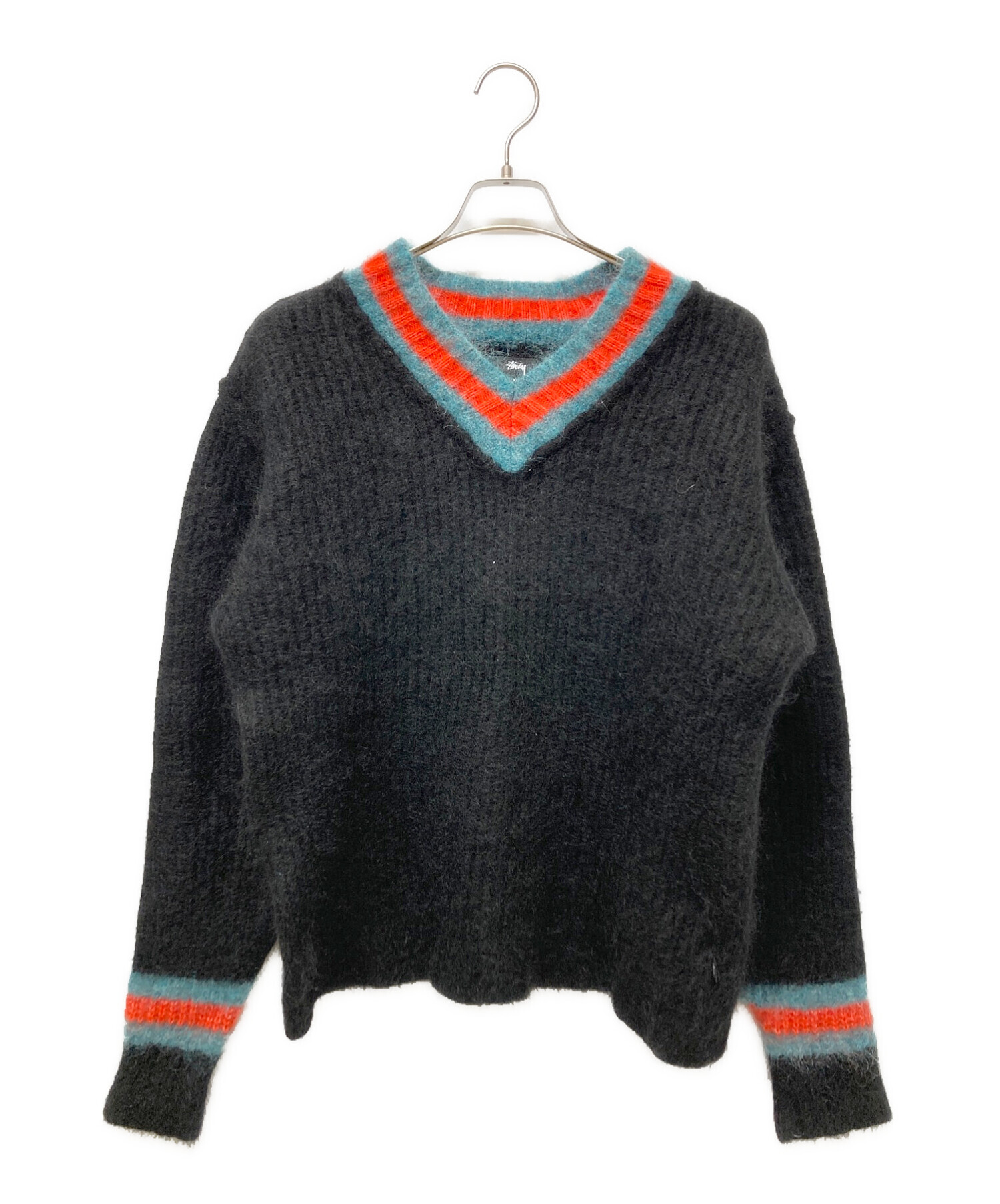 stussy (ステューシー) MOHAIR TENNIS SWEATER ブラック サイズ:XL