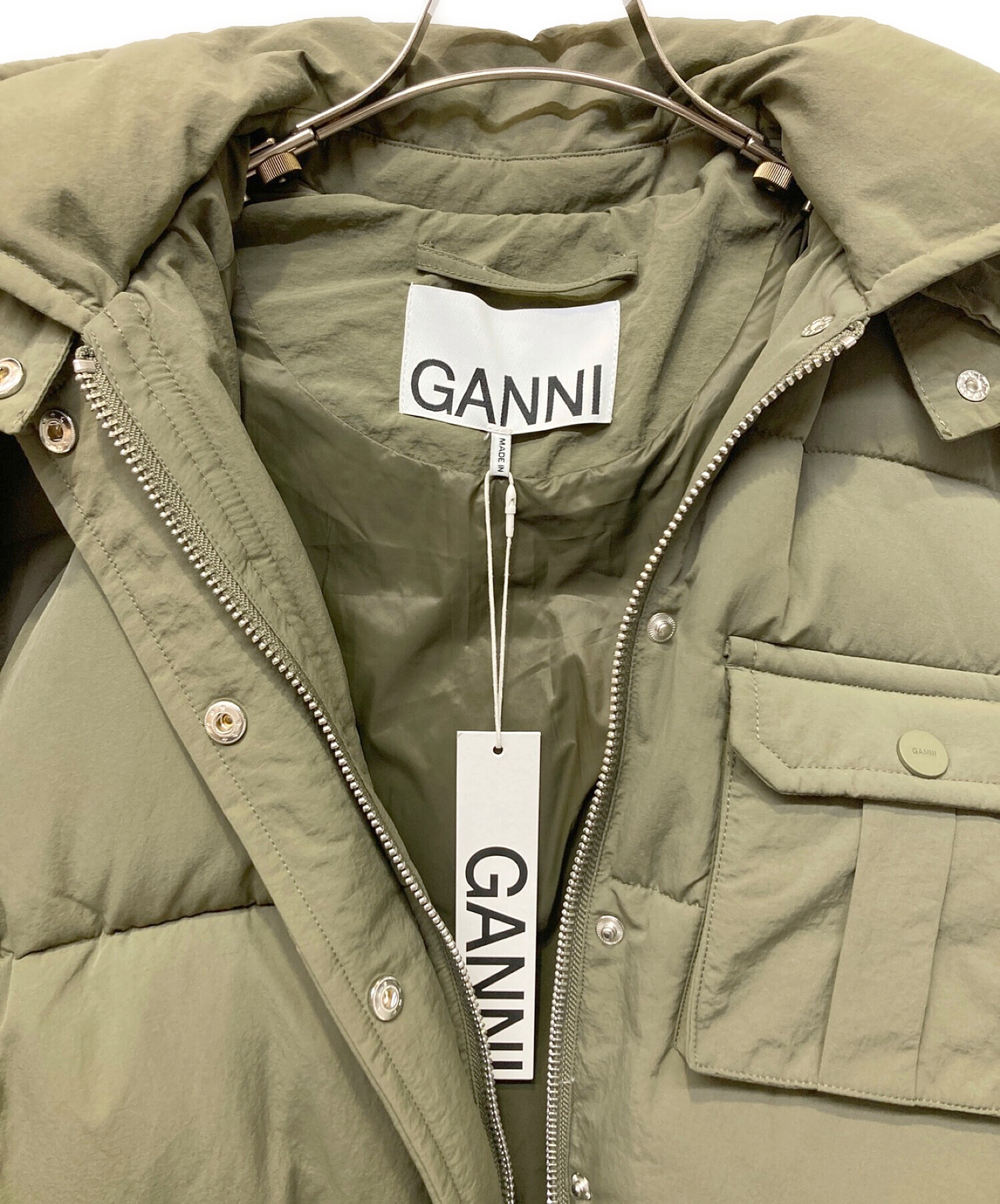 Ganni (ガニー) Heavy Tech Puff Jacket カーキ サイズ:38