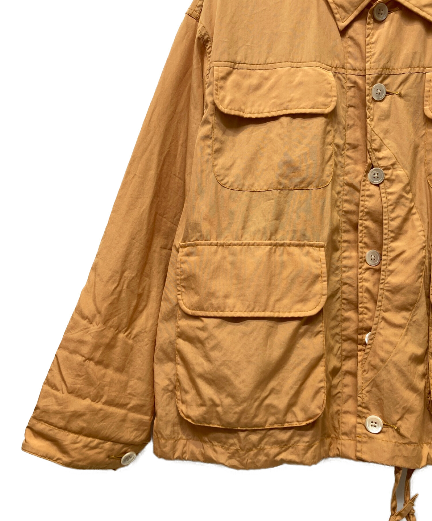 unfil (アンフィル) ウォッシュドコットンポプリンハンティングジャケット オレンジ サイズ:3